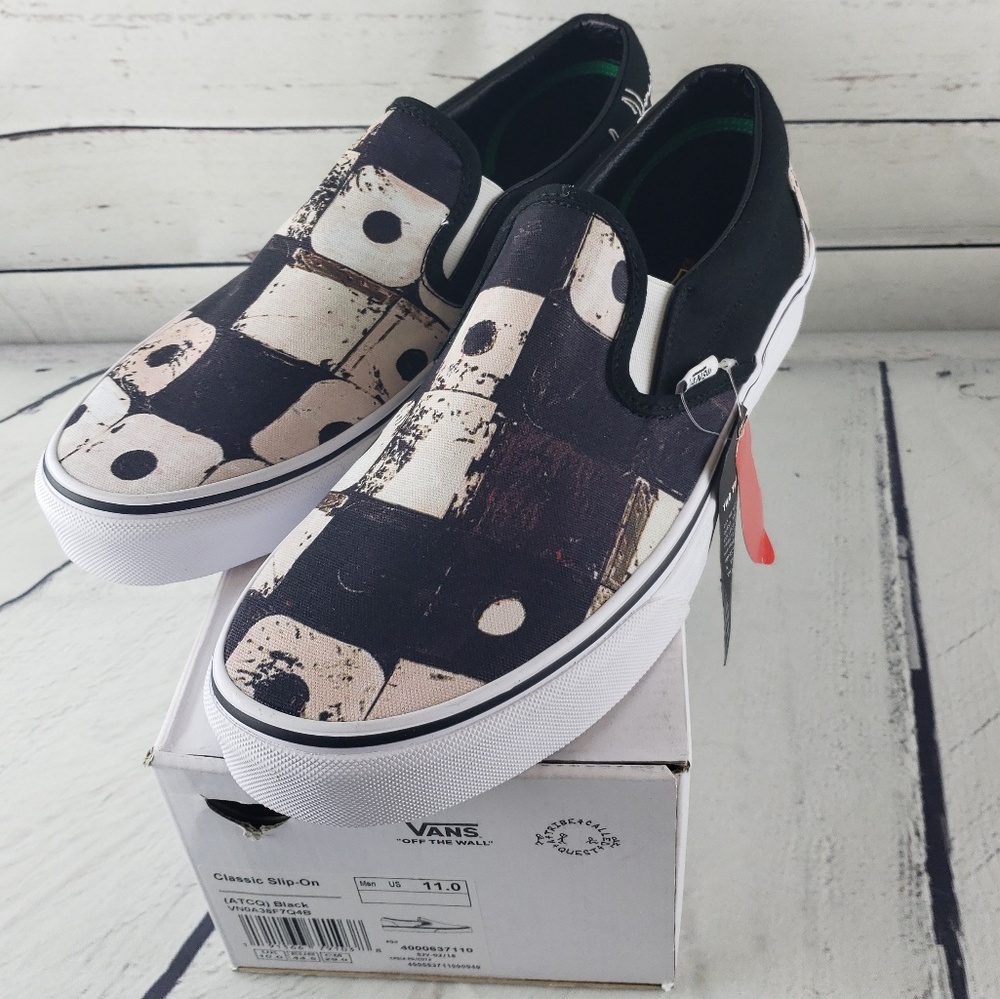 FINAL PRICE Van A Tribe Called Quest Slip-Ons ATCQ - Picture 8 of 8